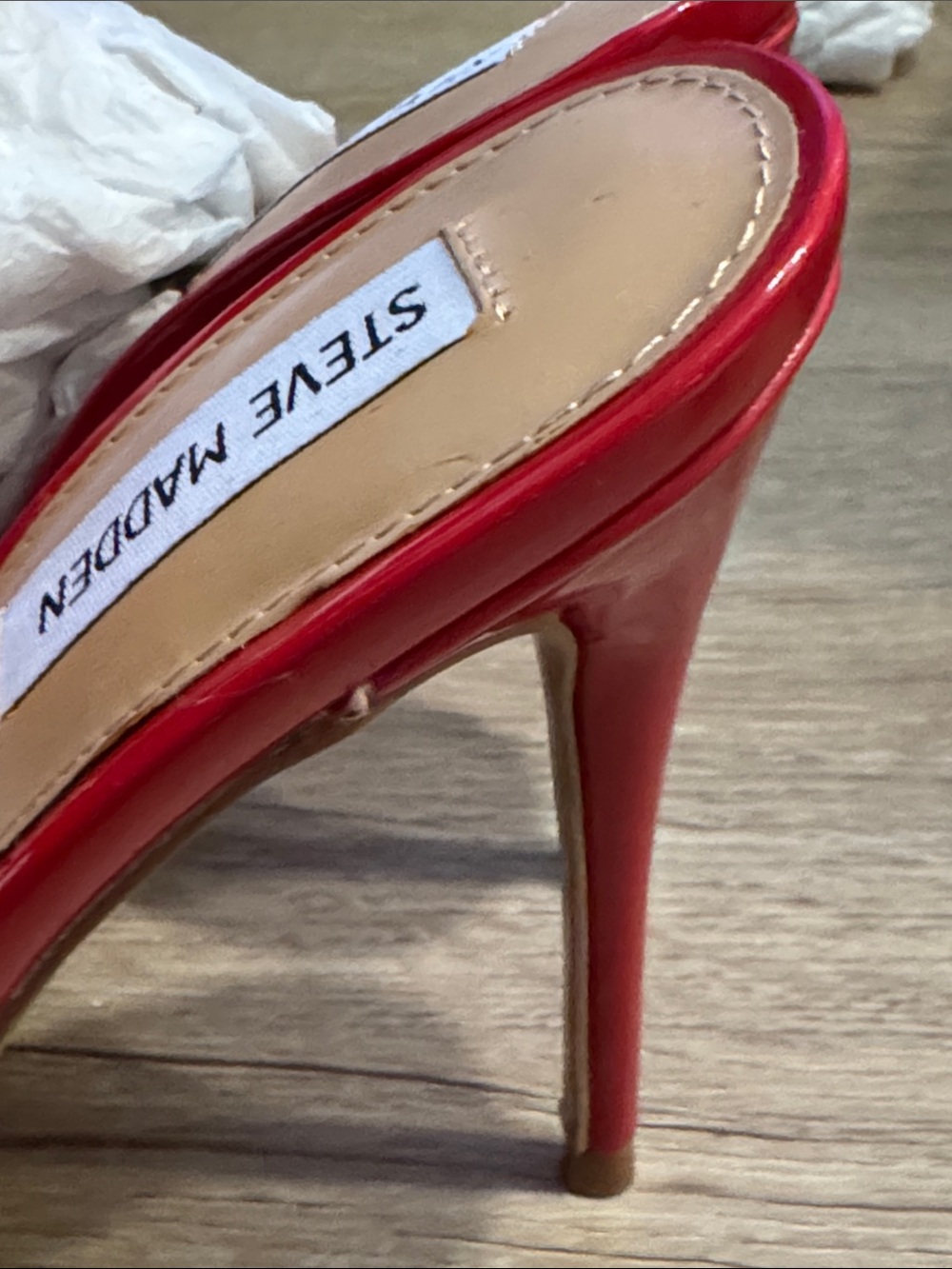 Steve Madden Red Suede Open-Front Mules - Picture 7 of 10